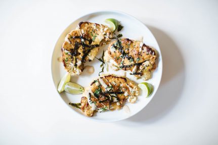 Tahini Miso Covered Cauliflower Steaks | Nutrition Stripped